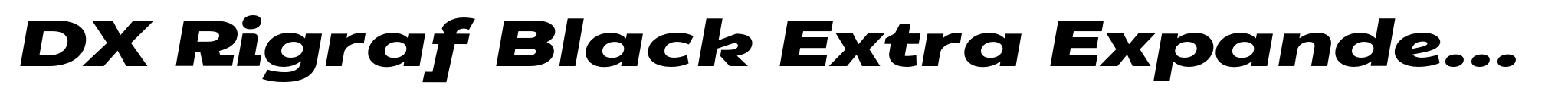 DX Rigraf Black Extra Expanded Italic image